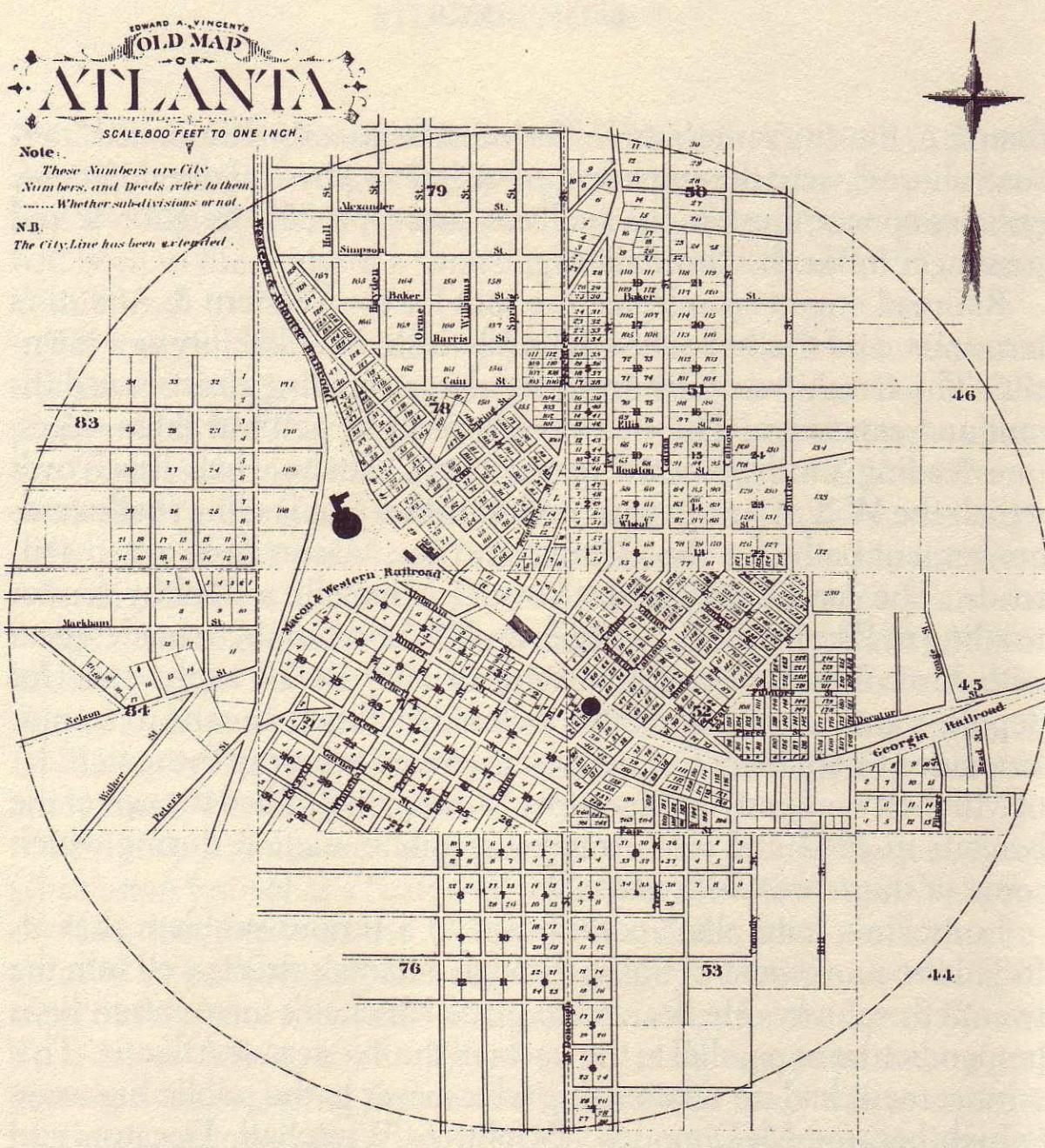 Atlanta mapa historyczna