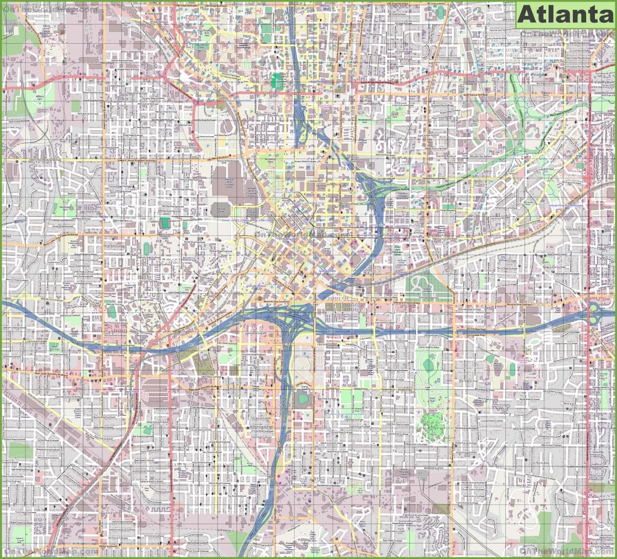 Mapa ulic Atlanty