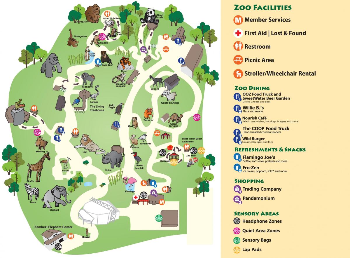 Atlanta zoo park mapa